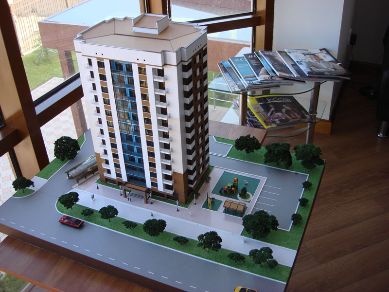 примеры работ - макет здания в Бишкеке